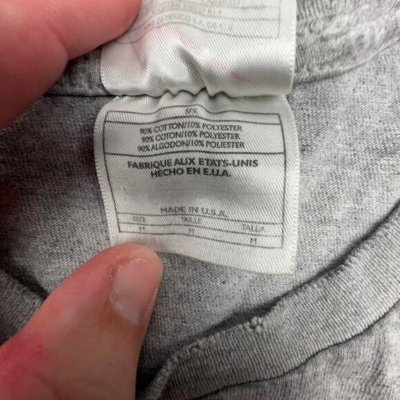 Vintage Nike Gray Tag Tee Youth Medium 90s Distressed Made in USA Logo Shirt - Picture 9 of 9